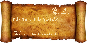 Méhes László névjegykártya