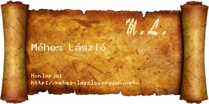 Méhes László névjegykártya